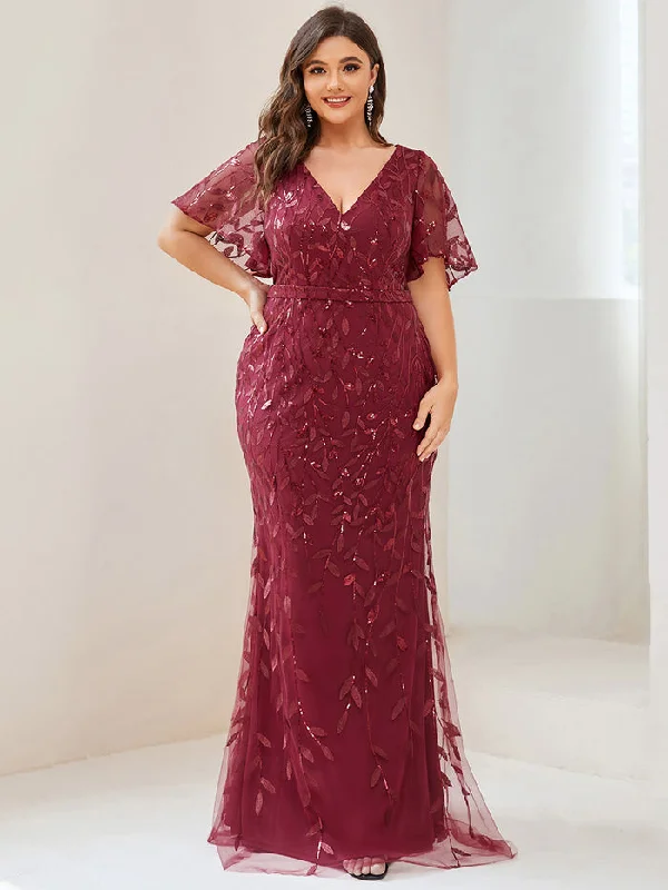 Women's Strapless DressesBurgundy 22 Formal Long Plus Size Dress Sale