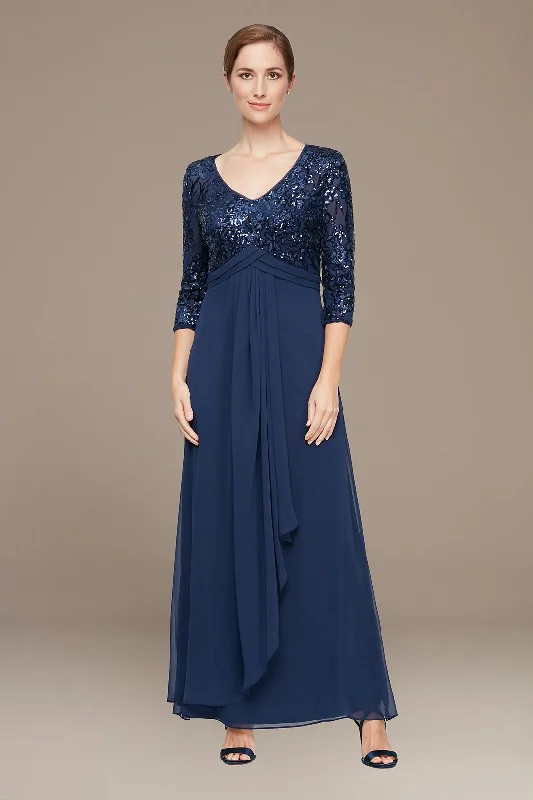 Women's Empire Waist DressesNavy 14P Alex Evenings AE8296784 Long Formal Petite Dress Sale Women's Empire Waist DressesNavy 14P Alex Evenings AE8296784 Long Formal Petite Dress Sale