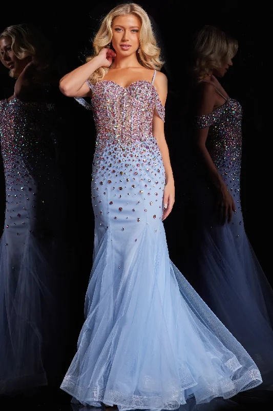 Women's Round-Neck DressesJovani 36730 Mermaid Long Formal Prom Dress