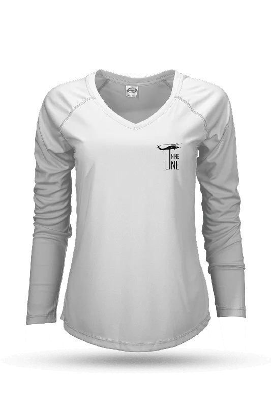Women's Blouse with Narrow CollarDropline Logo - Women's Moisture Wicking T-Shirt