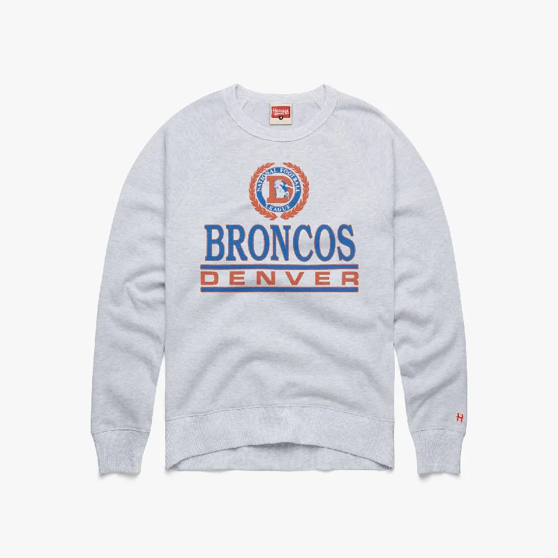 Women's Blouse with Boat NeckDenver Broncos Crest Crewneck