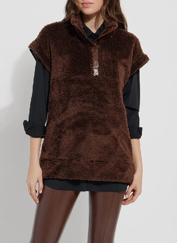 Women's Blouse for EveningNola Sherpa Sleeveless Sweatshirt