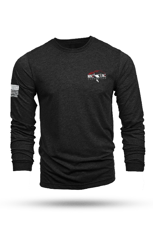 Women's Blouse with Peter Pan CollarLong Sleeve Tri-Blend - Nine Line Foundation