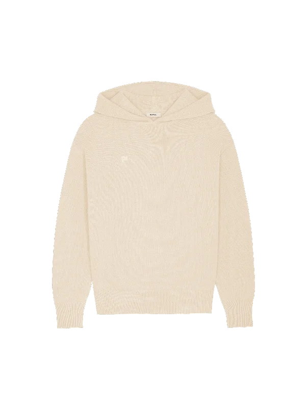 Women's Blouse with Mandarin CollarWomens DNA Recycled Cashmere Hoodie—ecru ivory