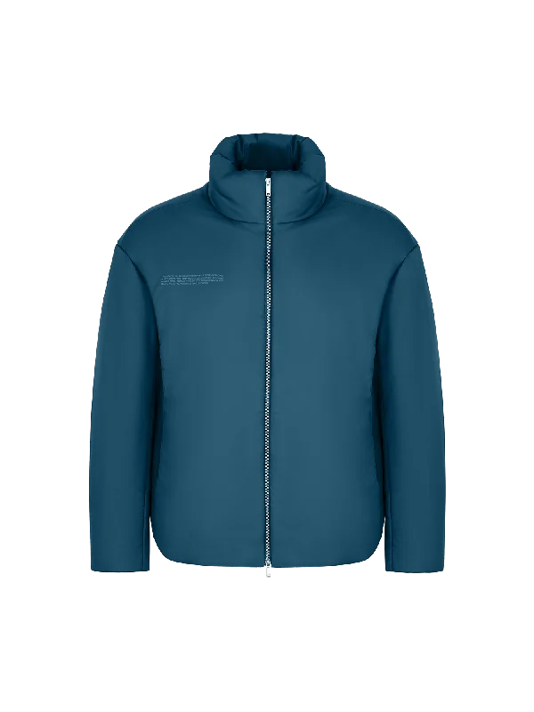 Women's Blouse with Collarless DesignWomens Flower-Warmth Puffer Jacket—Storm Blue