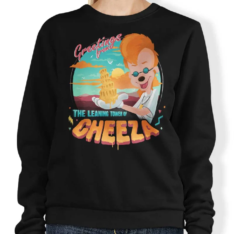 Women's Blouse with Lapel CollarThe Leaning Tower of Cheeza - Sweatshirt