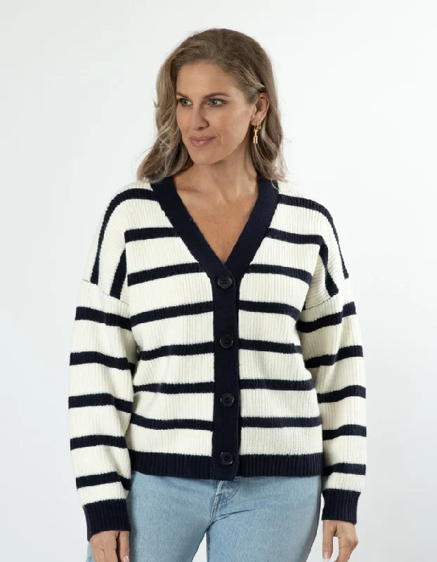Women's Blouse with Rounded CollarStella + Gemma Greyson Cardigan White/Navy