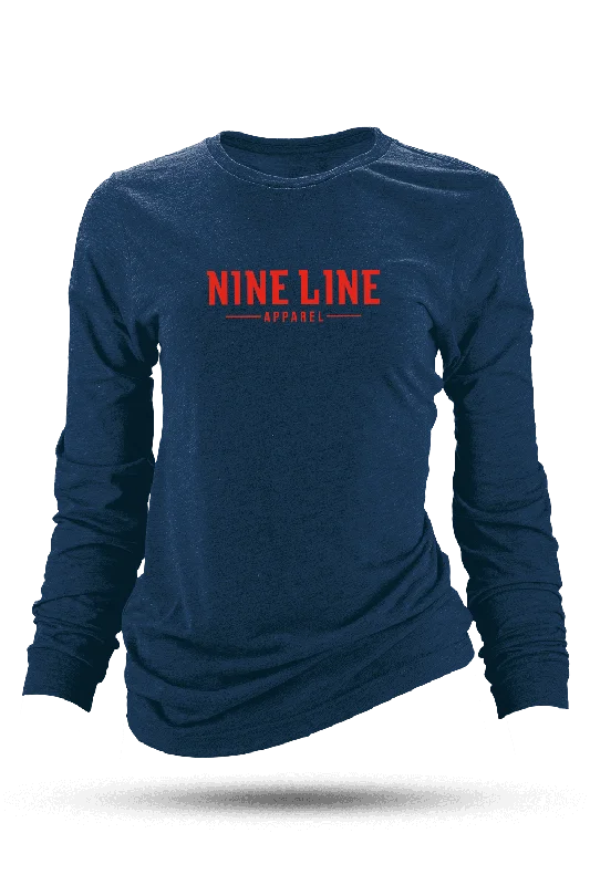 Women's Blouse with Peter Pan CollarNLA Basic Red Logo - Long-Sleeve Shirt