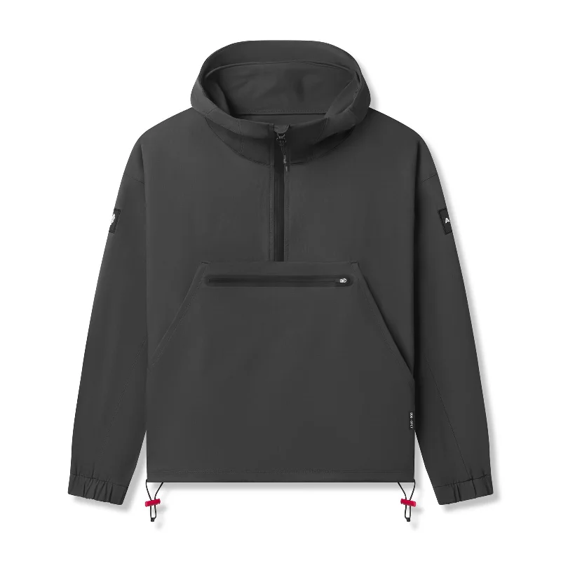 men's winter parka with hood0717. Weather-Ready Anorak Jacket - Space Grey "Patch"
