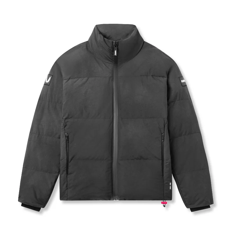 men's tailored wool coat with belt0900. PrimaLoft® Weather-Ready Puffer Jacket - Black "Wave Dye"
