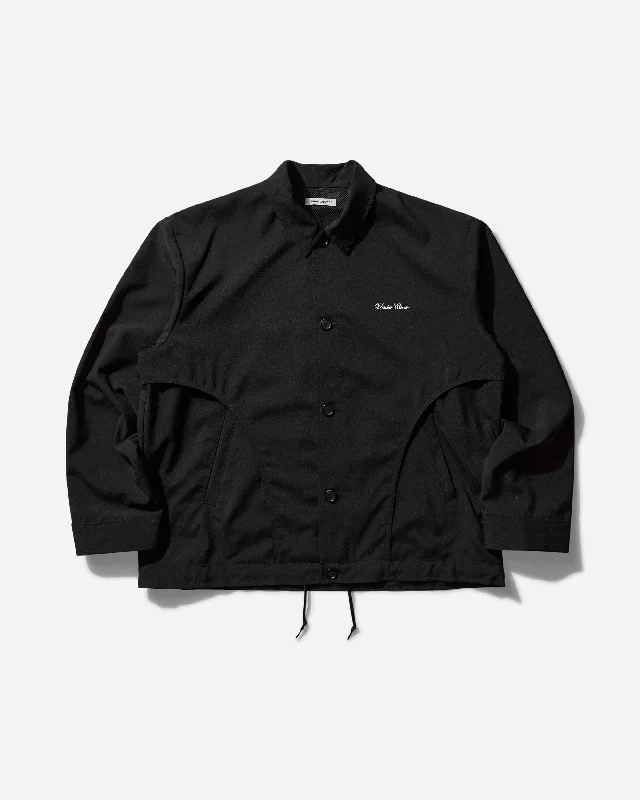 men's distressed leather jacketMen's Nylon Coach Jacket Black