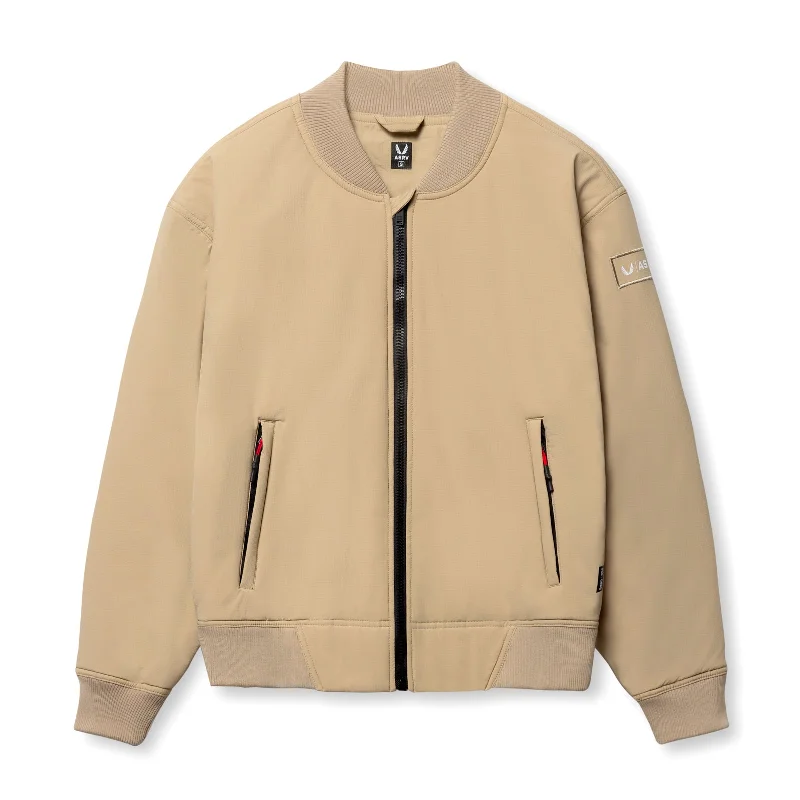 men's parka coat with pockets0858. Ripstop Insulated Bomber Jacket - Khaki