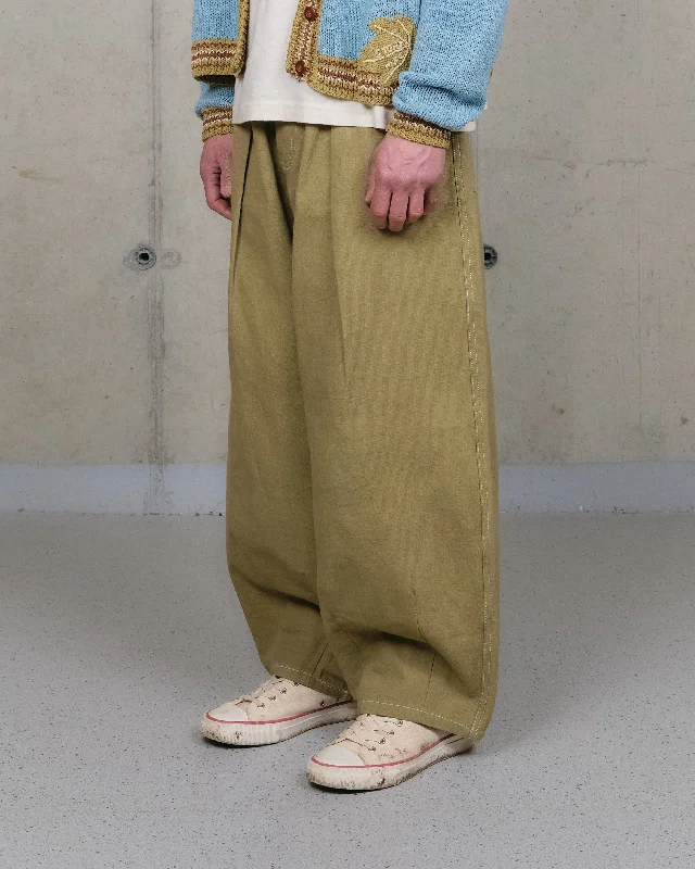 slim-fit men's trench coatLush Pants - Olive Wonky-Wear