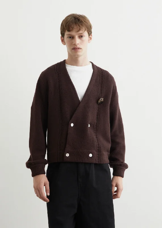 men's padded denim jacketDouble Breasted Cardigan