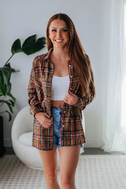 Odette Flannel - Camel Mix